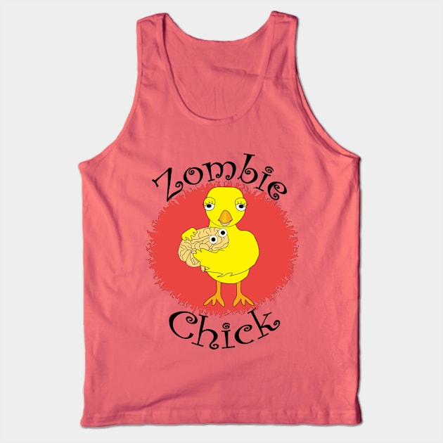 Zombie Chick Text Tank Top by Barthol Graphics